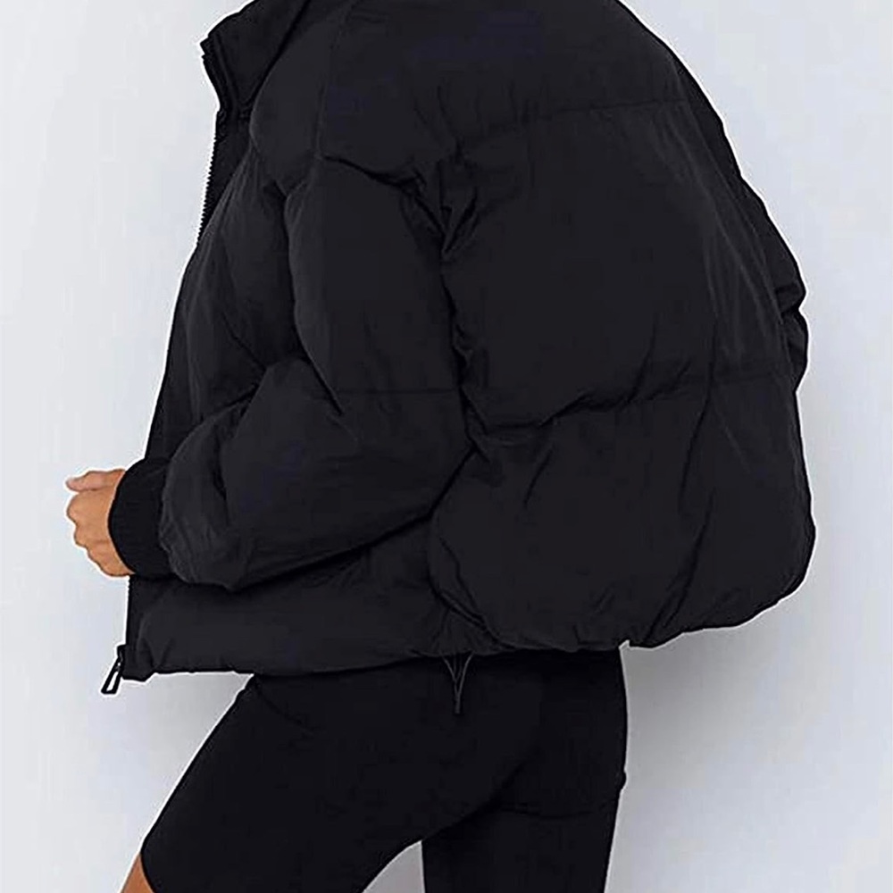 OVERSIZED Women Cropped Puffer Jacket Coat